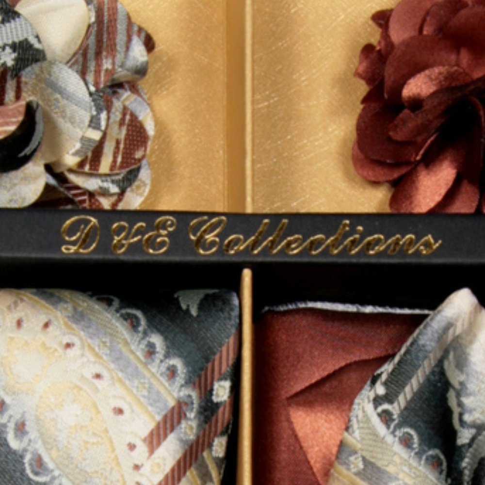 Daniel Ellissa Cream Black Bow & Neck Tie 6 Set - Picture 6 of 6